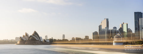 Sydney Opera House and the Sydney skyline from the harbor