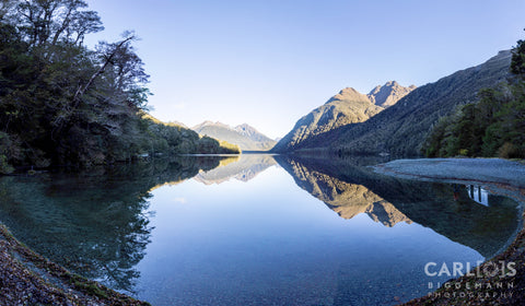Lake Gunn in Fiordland National Park New Zealand.